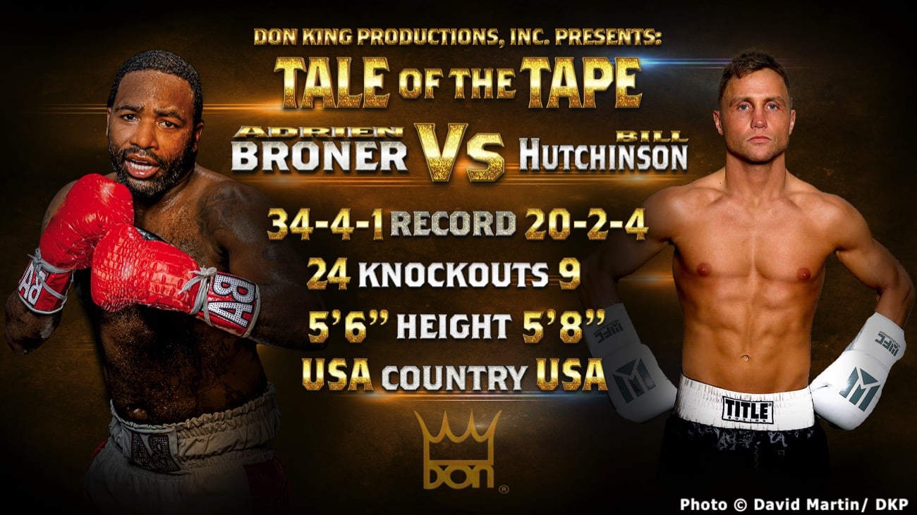 Image: Adrien Broner 147 vs. Bill Hutchinson 145.5 - weigh-in results for Friday