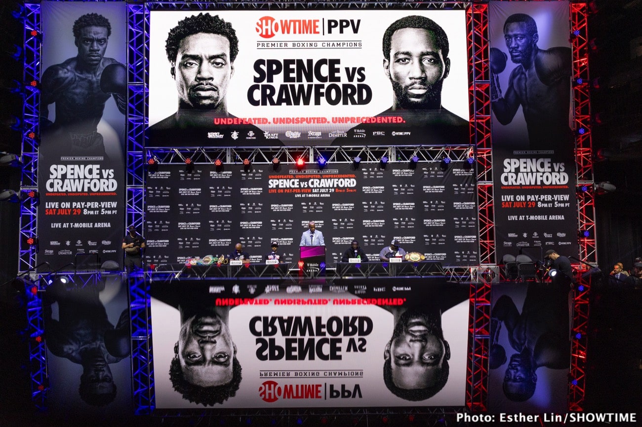 Boxing Tonight Spence Vs Crawford - Start Time, Undercard Info