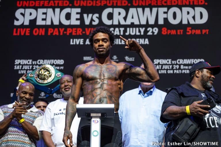 Image: Spence: "Crawford needs to thank me for making this happen tonight"