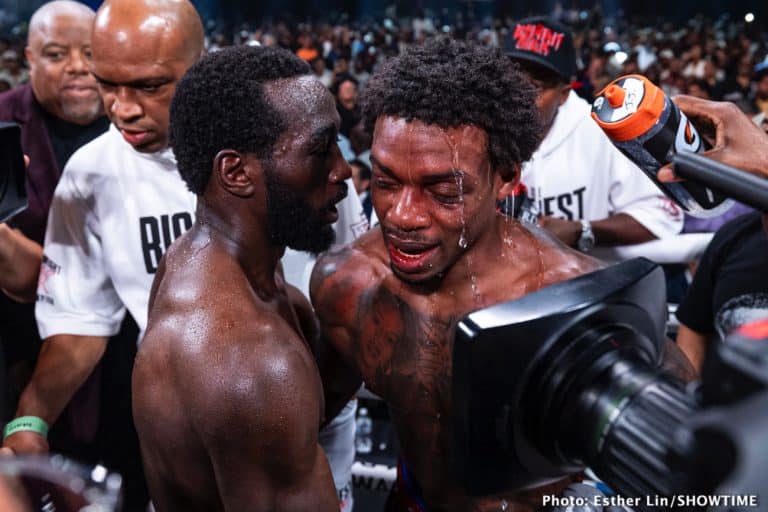 Image: Terence Crawford's conversation with Spence in the ring after fight: "I appreciate the opportunity"
