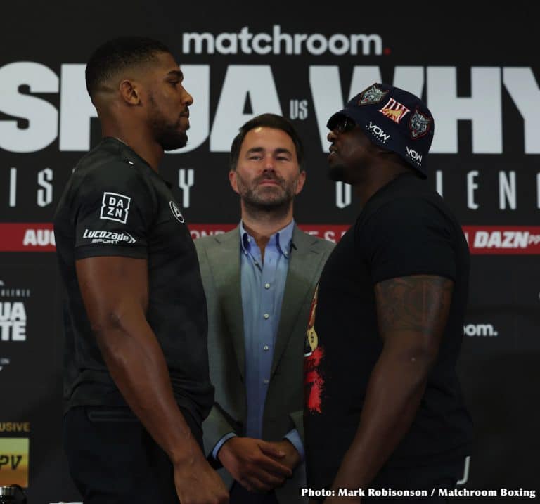 Image: Anthony Joshua: "Dillian Whyte is dangerous because of me"
