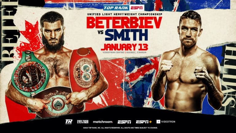 Image: Artur Beterbiev vs. Callum Smith battle on January 13th on ESPN in Quebec City
