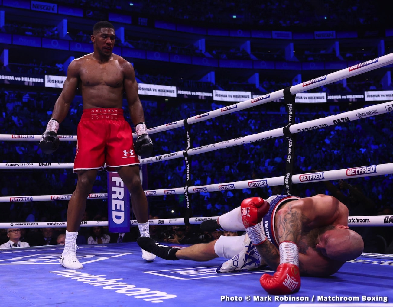 Anthony Joshua Welcomes The Deontay Wilder Fight NEXT After KOing Robert Helenius/