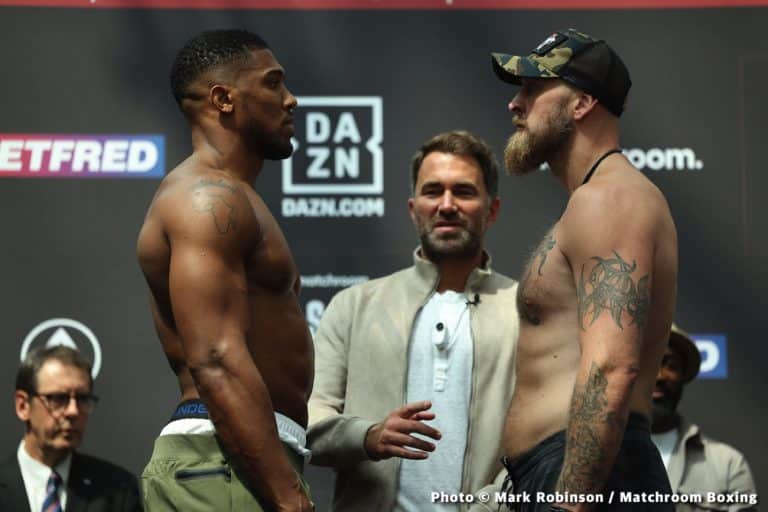 Image: Joshua 250 vs. Helenius 249 1/4 - Official DAZN Weigh In Results