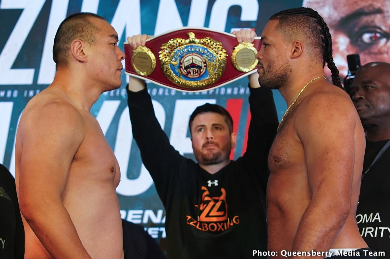 Image: Malik Scott banking on Zhilei Zhang beating Joe Joyce tonight