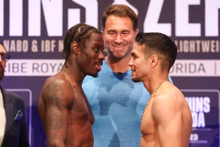 Image: Richardson Hitchins 139.8 vs. Jose Zepeda 140 - weigh-in results for Saturday night on DAZN