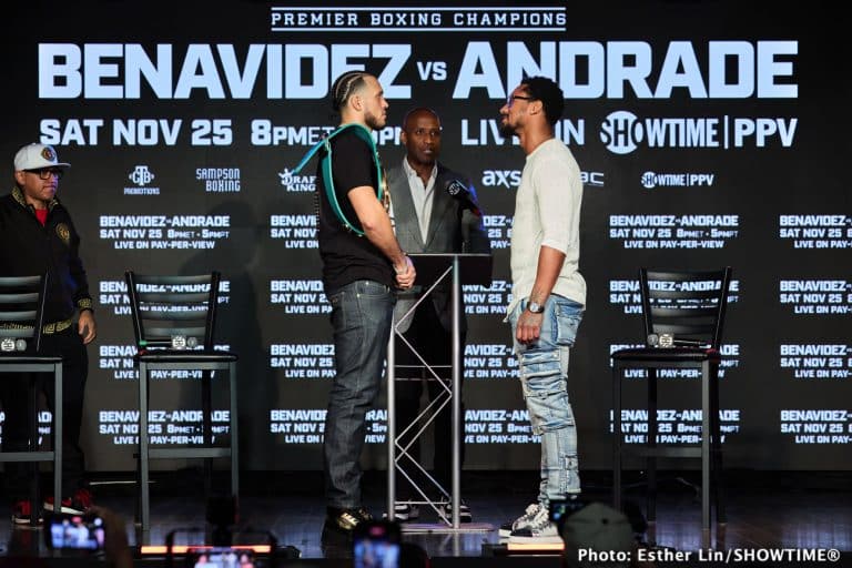 Image: Benavidez vs. Andrade - Eight days to go until November 25th battle