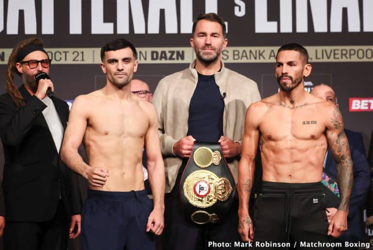 Image: Jack Catterall 140 vs. Jorge Linares 140 - weigh-in results for Saturday on DAZN