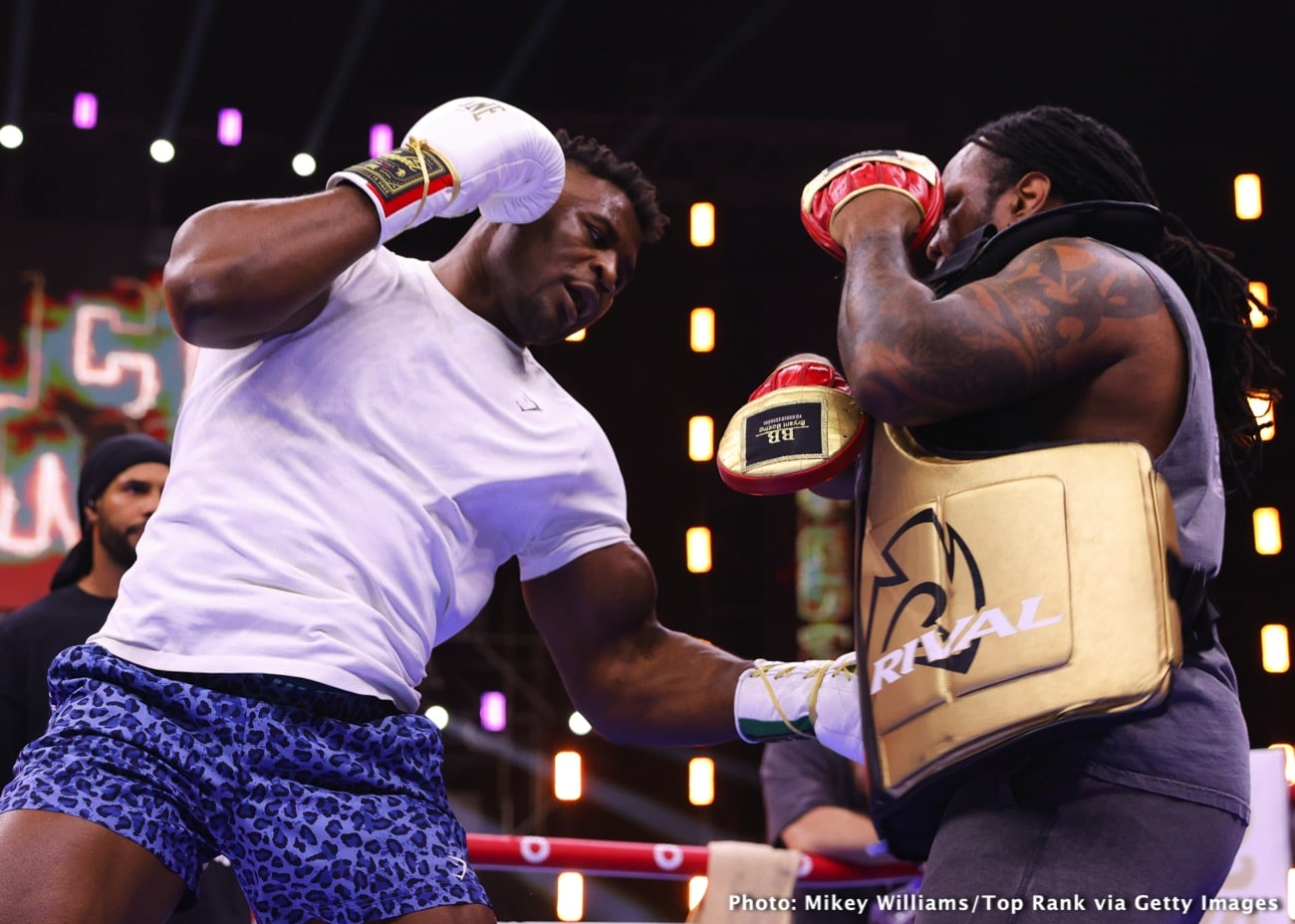 Image: Ngannou senses vulnerability, Joshua's Chin on the Menu: March 8th Clash Promises Fireworks