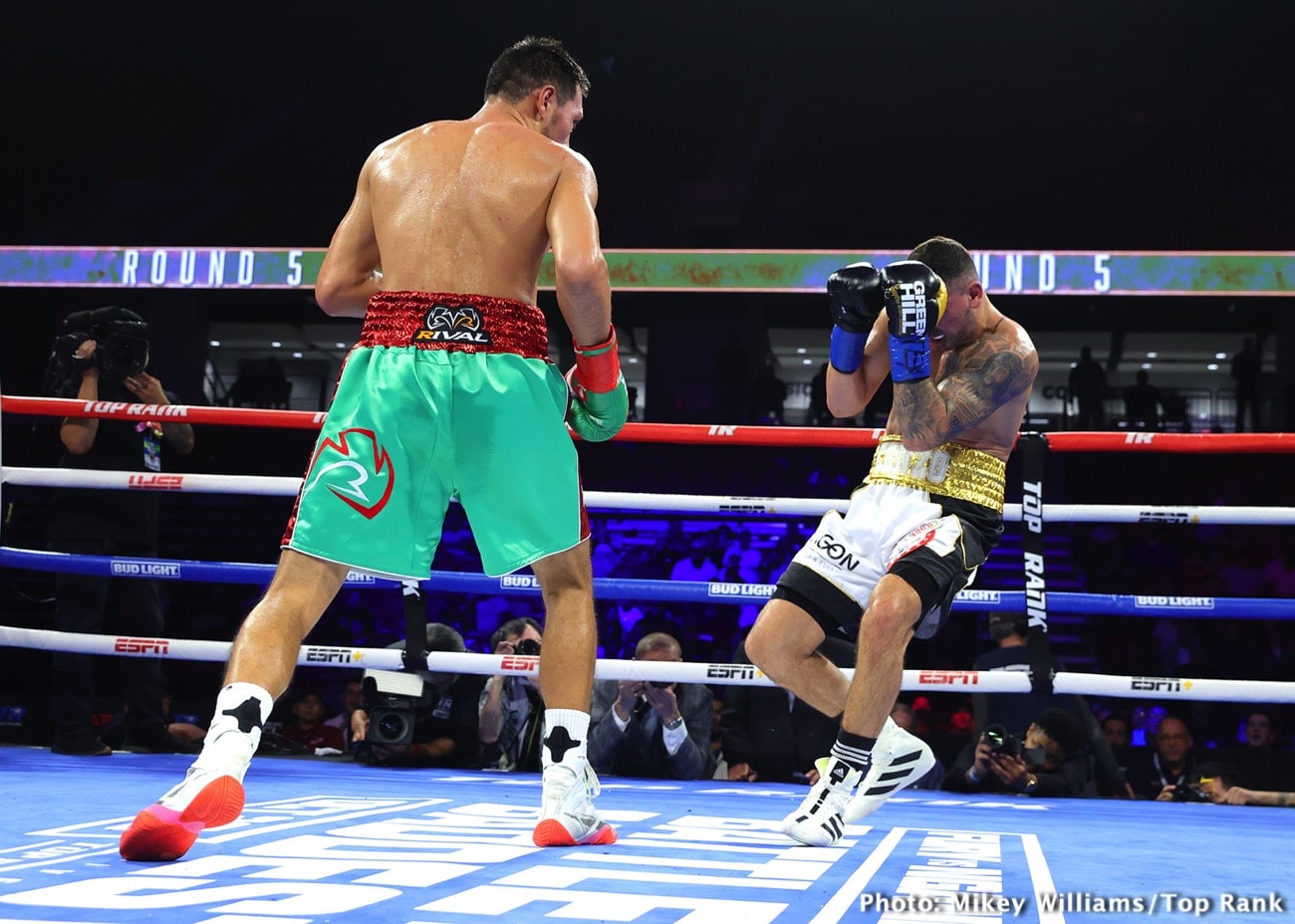 Image: Janibek Alimkhanuly wants all the titles after massacring Gualtieri