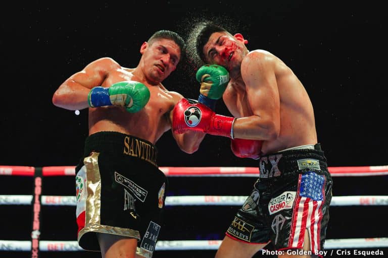 Image: Boxing results - Santillan destroys Rocha in 6th round KO