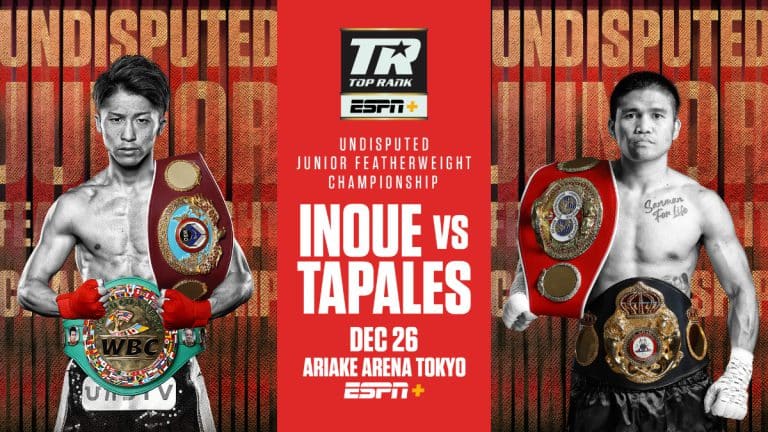 Image: Naoya Inoue & Marlon Tapales fight on December 26th in Tokyo, Japan for undisputed 122-lb championship