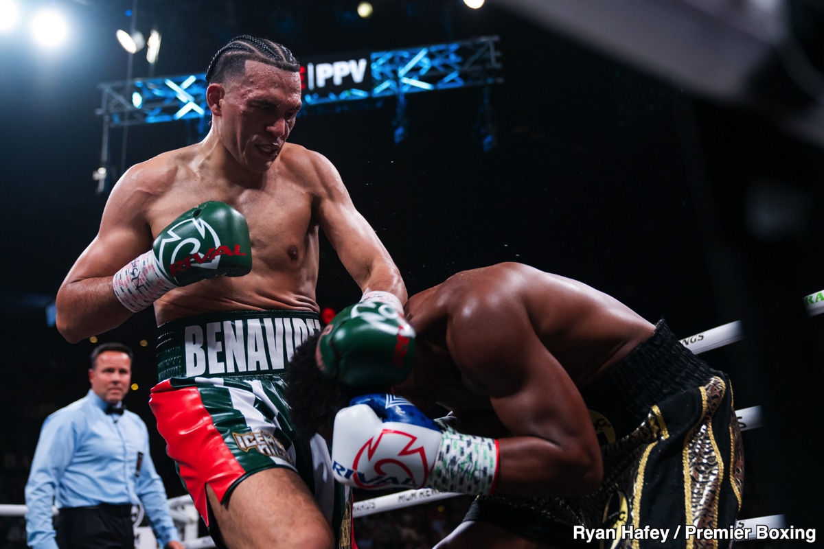 Image: David Benavidez complains Canelo Alvarez "holding belts hostage," suggests he do "celebrity matches"