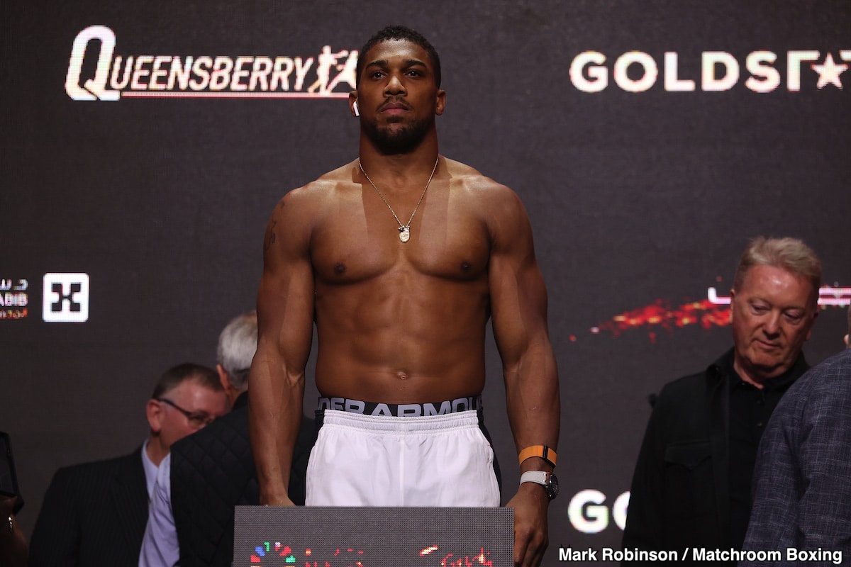 Image: Anthony Joshua Fires Shots at Tyson Fury: "I'd Finish Him"