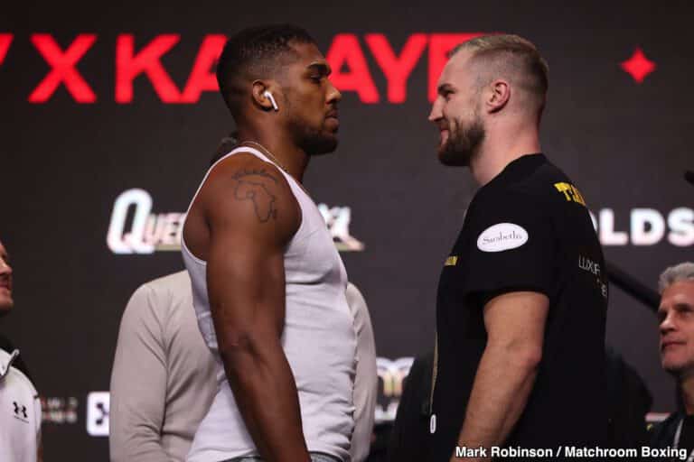 Image: Anthony Joshua 251 vs. Otto Wallin 238.6 - weigh-in results for 'Day of Reckoning' on Saturday