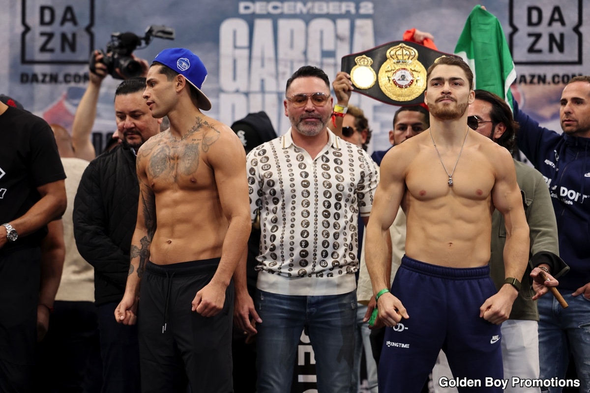 Image: Ryan Garcia says he'll "make an example out of Duarte to the 140 division" tonight on DAZN