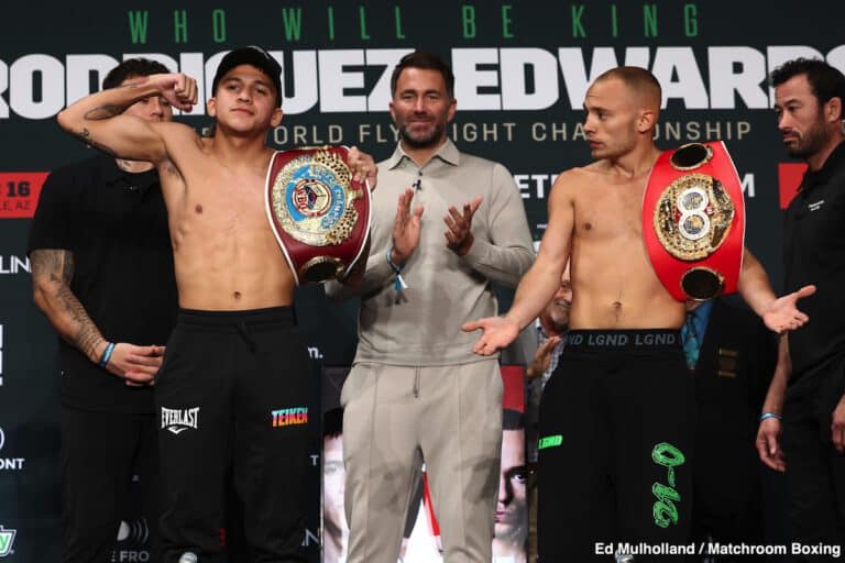 Image: Jesse Rodriguez 111.6 vs. Sunny Edwards 111.6 - weigh-in results for Saturday on DAZN
