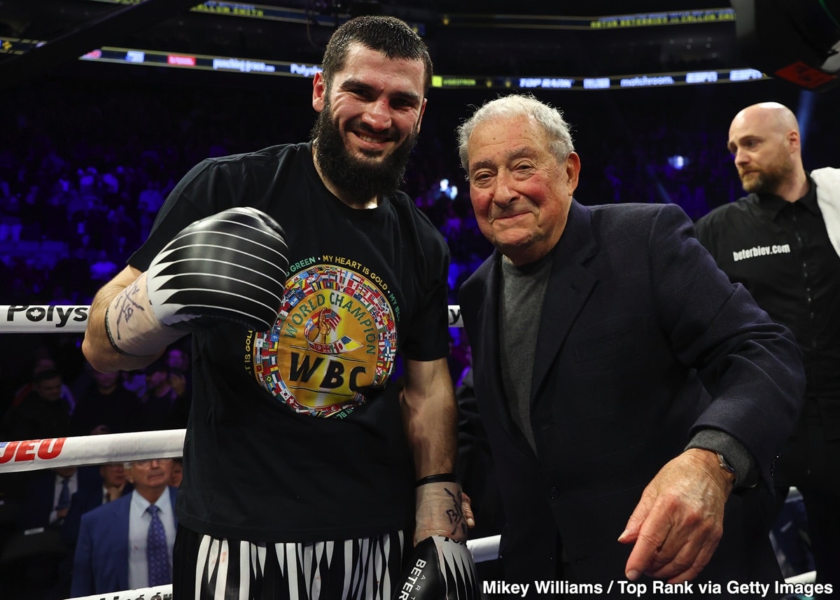 Image: Bob Arum Wants Artur Beterbiev to Fight Bivol, Canelo or Benavidez Next, Not Eifert