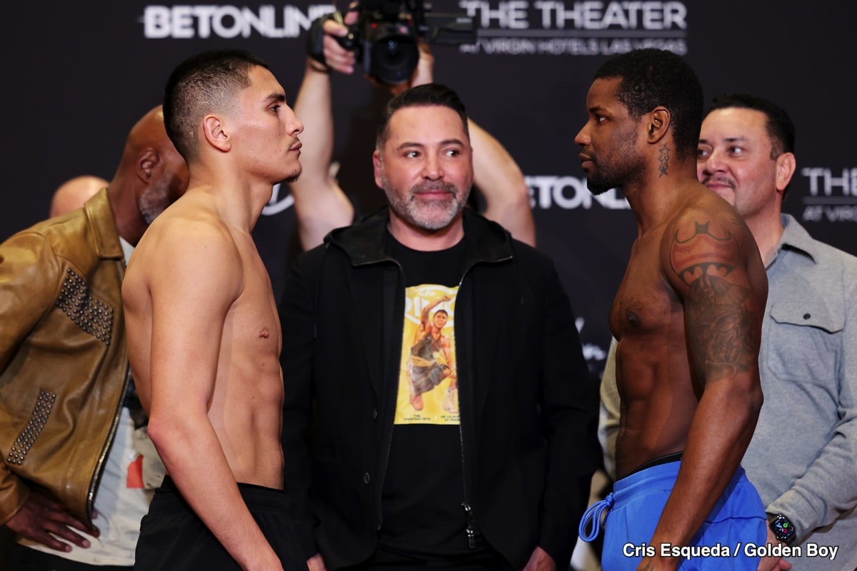 Image: Vergil Ortiz Jr. 156 vs. Fredrick Lawson 152.4 - weigh-in results for Saturday on DAZN