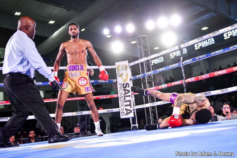 Image: Boxing results: Ardreal Holmes, Jr. KO’s Marlon Harrington!