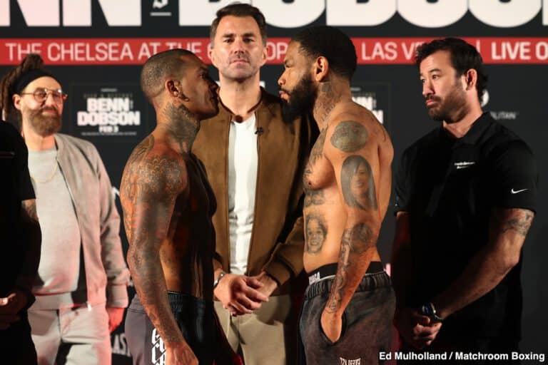 Image: Conor Benn 150.6 vs. Peter Dobson 150.6 - Weigh-in Results for Saturday on DAZN