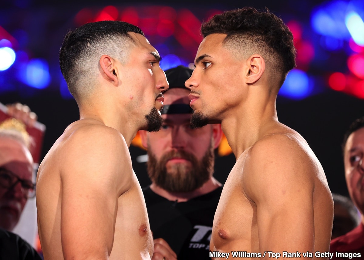 Image: Teofimo Lopez 139.6 vs. Jamaine Ortiz 139.6 - Weigh-in Results for Thursday on ESPN