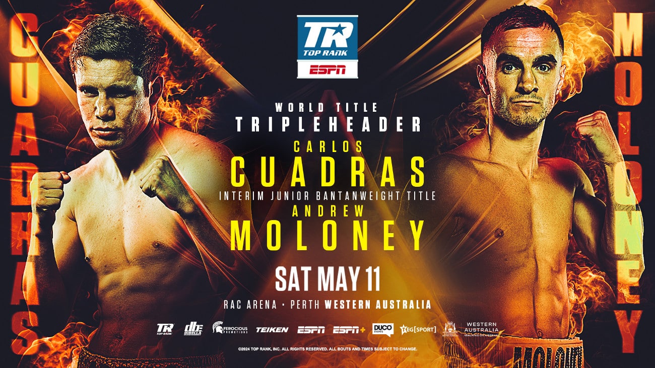 Image: Cuadras vs. Moloney: A Toss-Up Fight Joins Lomachenko - Kambosos Card
