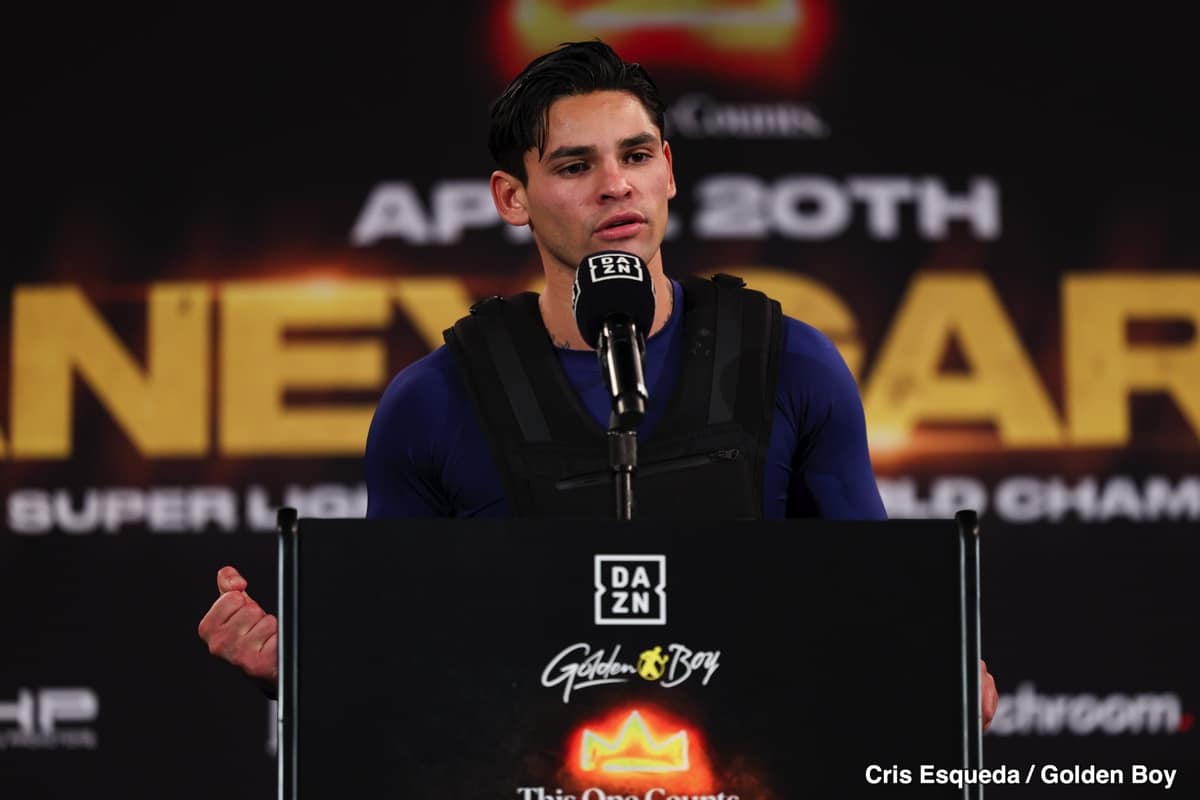 Image: Garcia Promises to Smoke Out Haney on Saturday Night