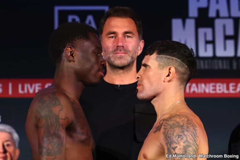 Image: Hitchins vs. Lemos & Pacheco vs. McCalman - Weigh-in Results for Saturday on DAZN