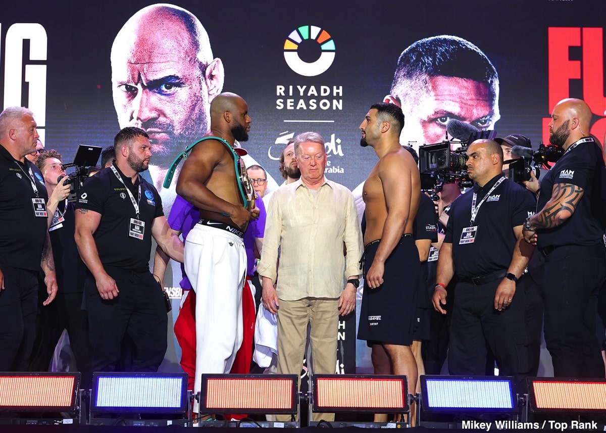 Image: Tyson Fury 262 vs. Oleksandr Usyk 223 1/2 - Weigh-in Results for Saturday