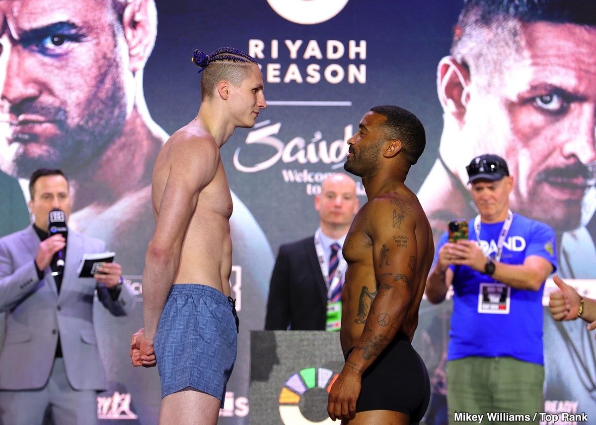 Image: Tyson Fury 262 vs. Oleksandr Usyk 223 1/2 - Weigh-in Results for Saturday