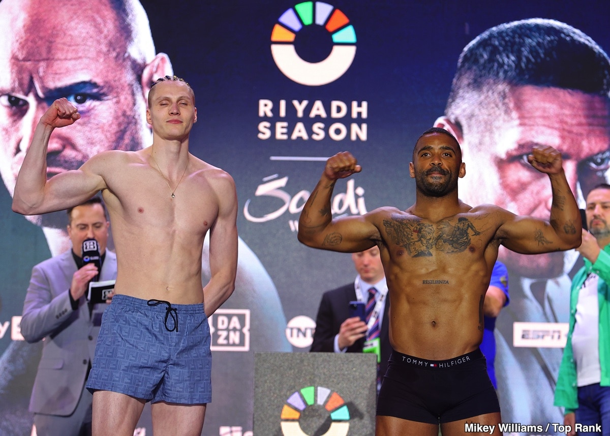 Image: Tyson Fury 262 vs. Oleksandr Usyk 223 1/2 - Weigh-in Results for Saturday