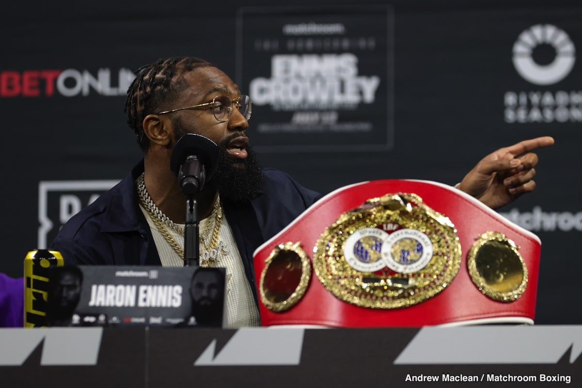 Image: Jaron Ennis Must Keep His IBF Belt: Life Would Be Hard At 154