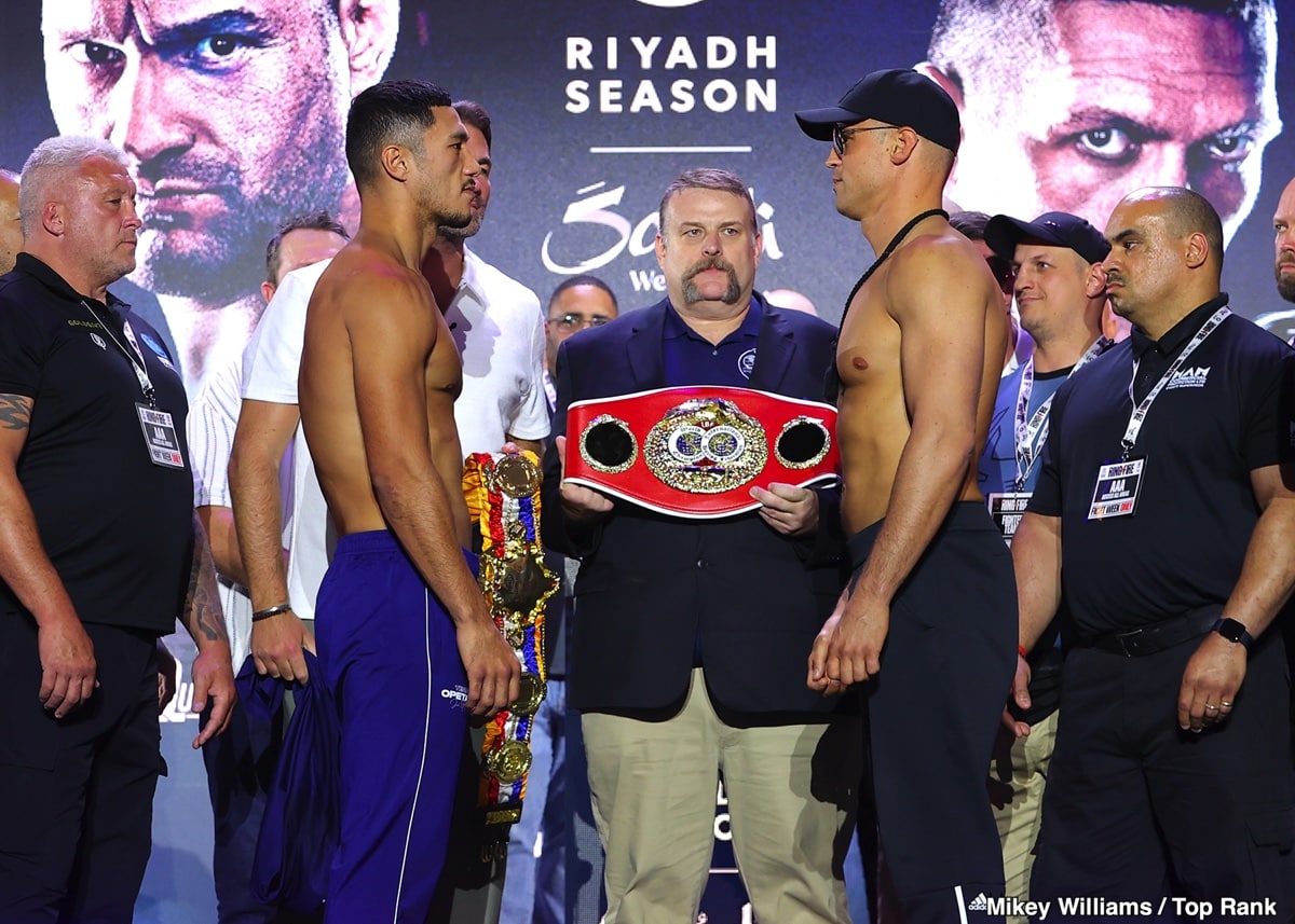 Image: Tyson Fury 262 vs. Oleksandr Usyk 223 1/2 - Weigh-in Results for Saturday