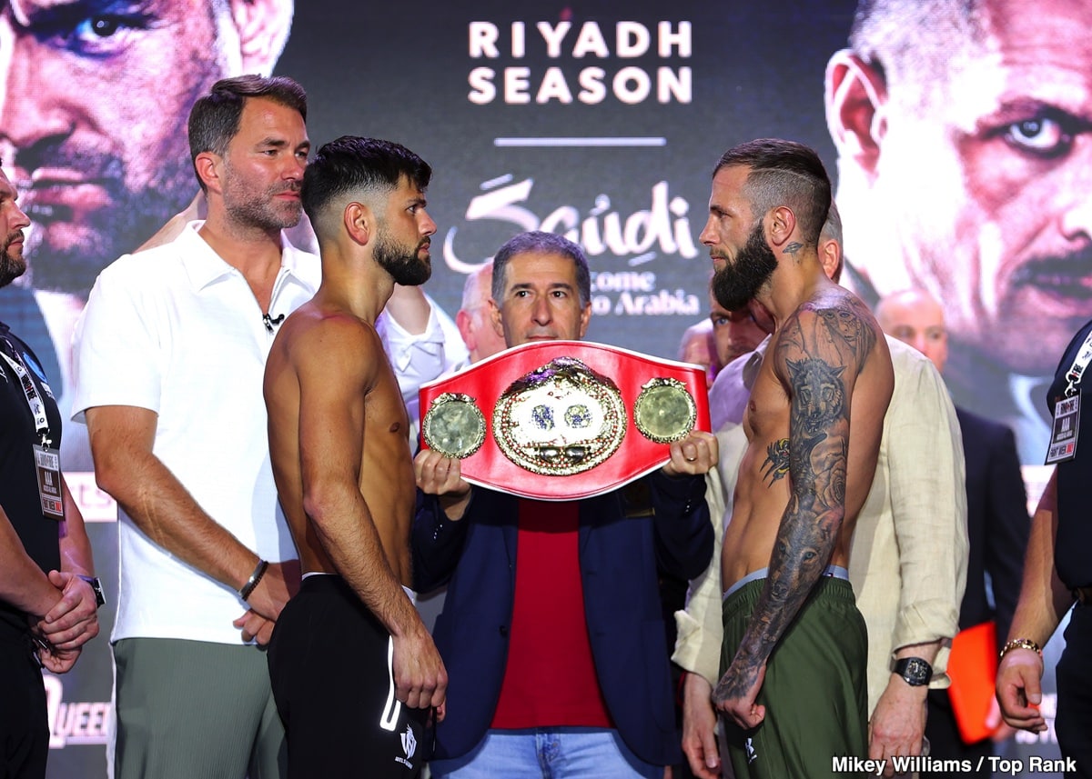 Image: Tyson Fury 262 vs. Oleksandr Usyk 223 1/2 - Weigh-in Results for Saturday