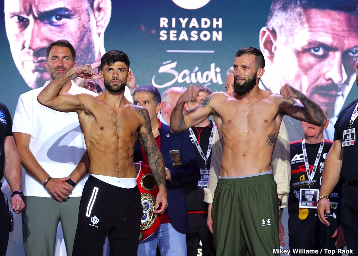 Image: Tyson Fury 262 vs. Oleksandr Usyk 223 1/2 - Weigh-in Results for Saturday