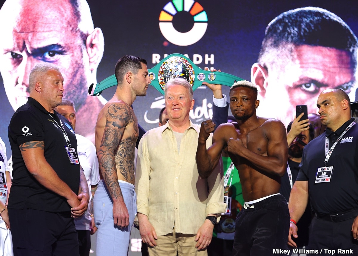 Image: Tyson Fury 262 vs. Oleksandr Usyk 223 1/2 - Weigh-in Results for Saturday