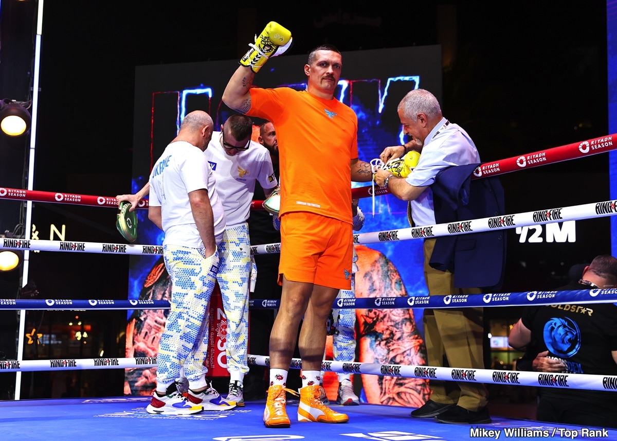 Image: Usyk's Promoter: Fury Created a "Different Man" in Usyk Due to Reschedulings