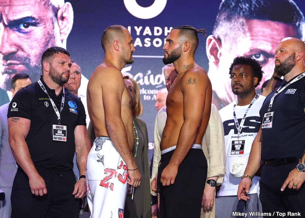 Image: Tyson Fury 262 vs. Oleksandr Usyk 223 1/2 - Weigh-in Results for Saturday