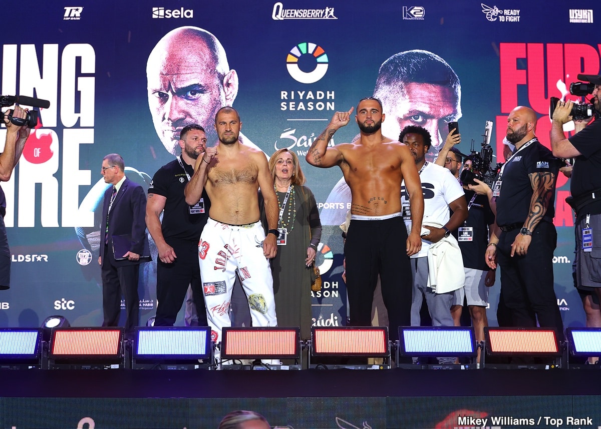 Image: Tyson Fury 262 vs. Oleksandr Usyk 223 1/2 - Weigh-in Results for Saturday