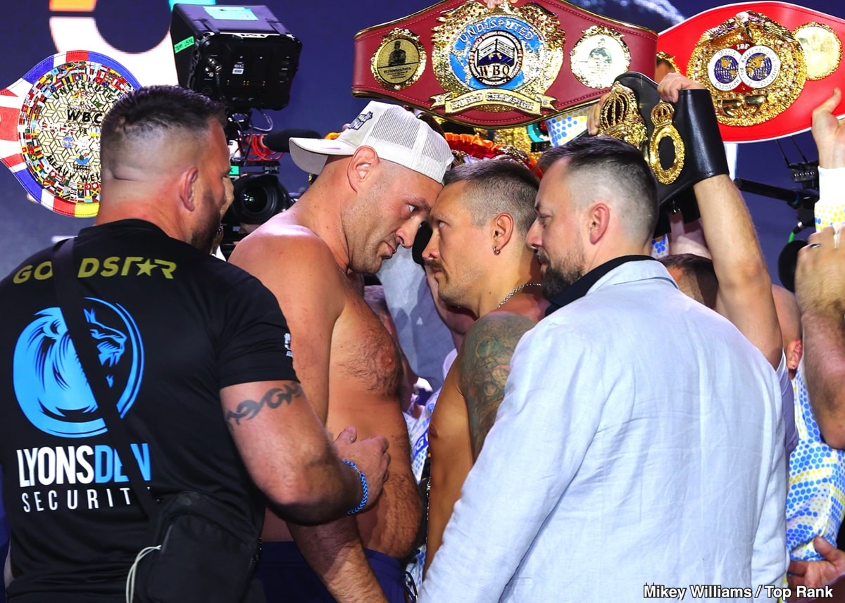 Image: Tyson Fury 262 vs. Oleksandr Usyk 223 1/2 - Weigh-in Results for Saturday