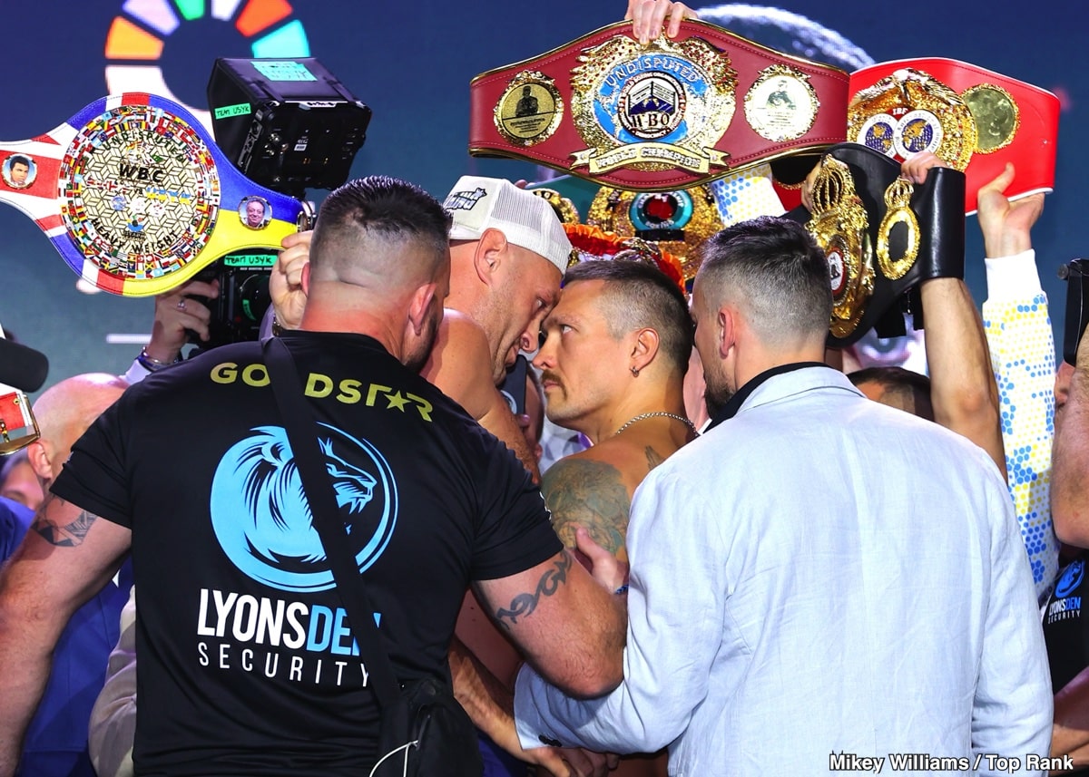 Image: Tyson Fury 262 vs. Oleksandr Usyk 223 1/2 - Weigh-in Results for Saturday