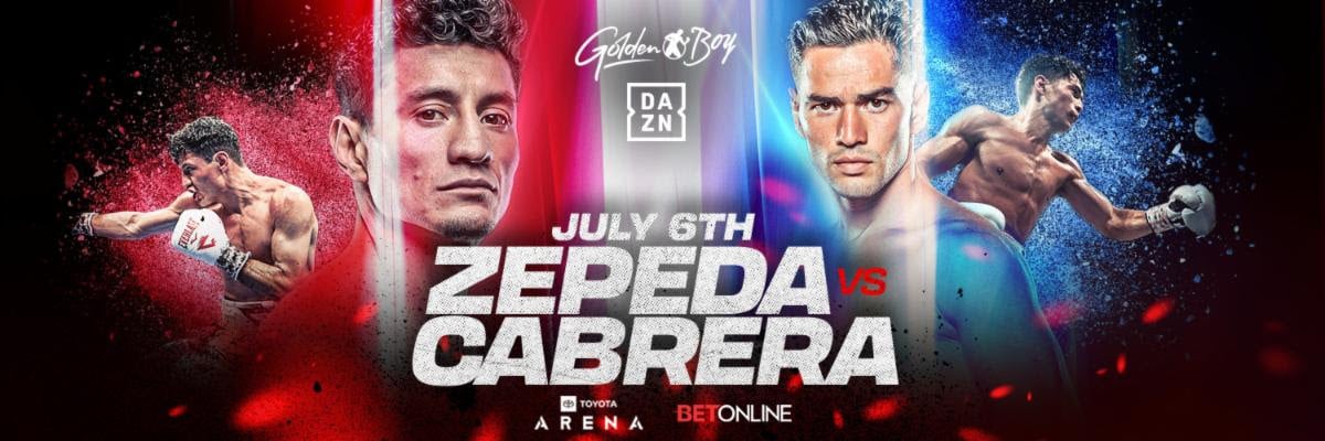Image: Zepeda vs. Cabrera live on DAZN on July 6th In Ontario