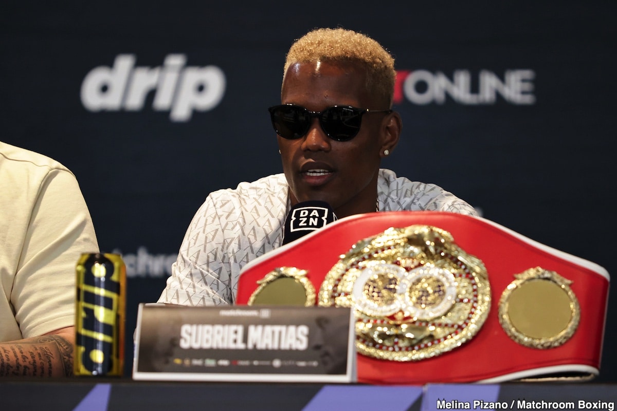 Image: Subriel Matias Returns Against Gabriel Gollaz Valenzuela in November