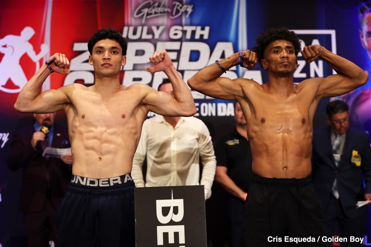 Image: William Zepeda 135 vs. Giovanni Cabrera 137 - Official Weigh-in Results