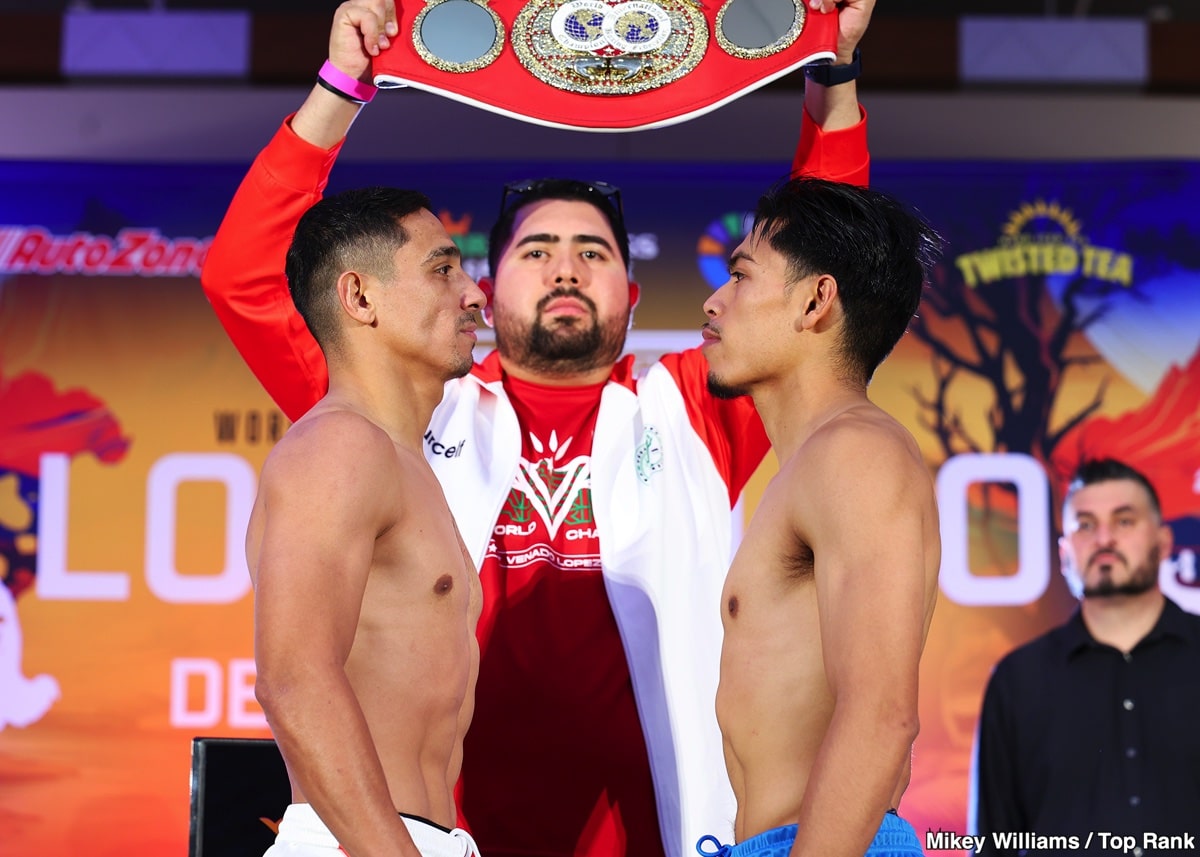 Image: Luis Alberto Lopez vs. Angelo Leo - Official ESPN Weigh-in Results