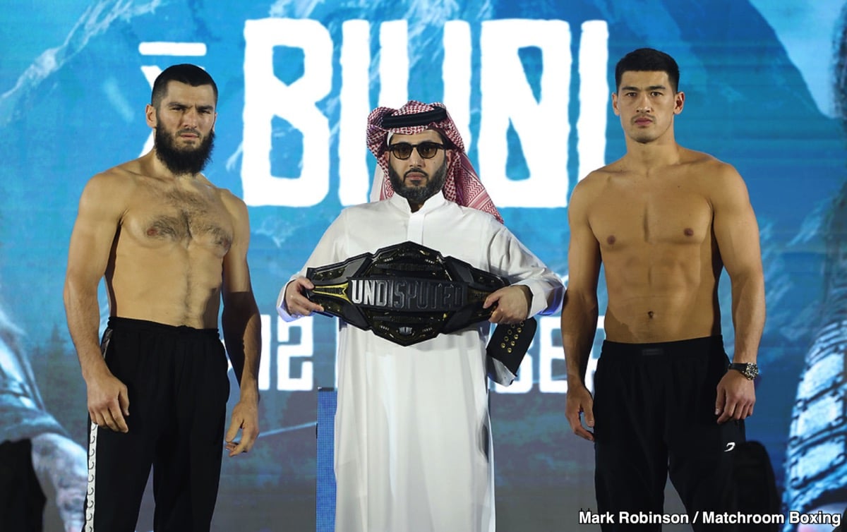 Image: Artur Beterbiev 174.96 vs. Dmitry Bivol 174.12 - Weigh-in Results