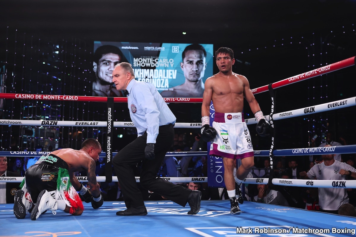 Image: Boxing Results: Akhmadaliev Stops Espinoza, Wins WBA Interim Super Bantamweight Title