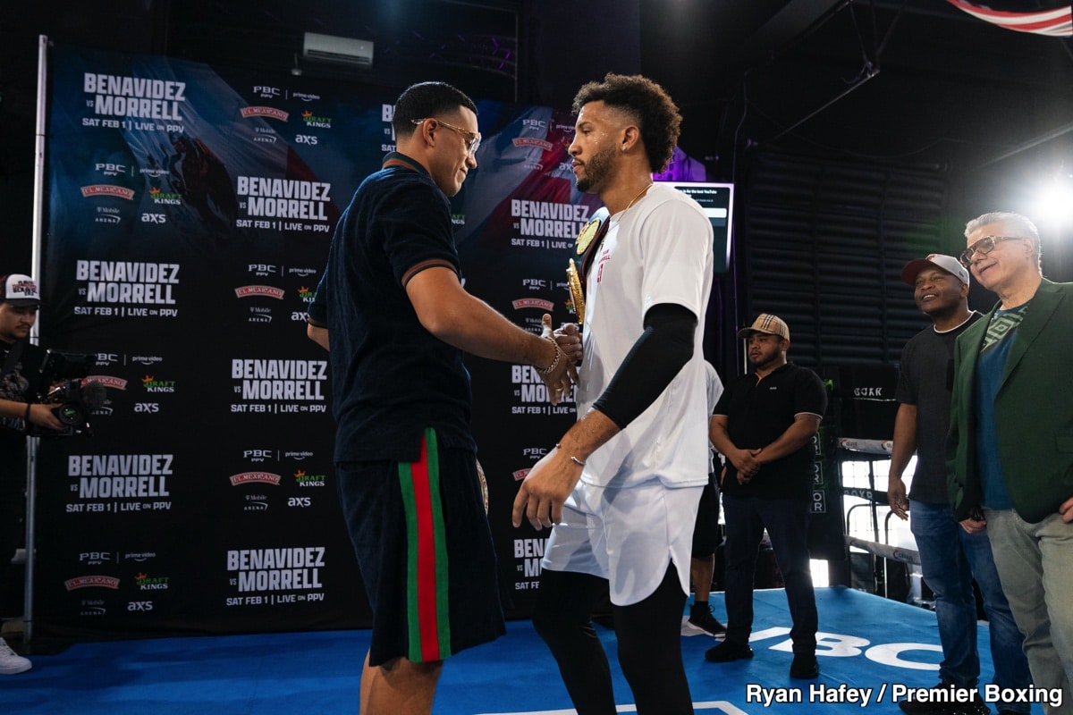 Image: Benavidez Shouts, Shoves Morrell at Heated Face-Off