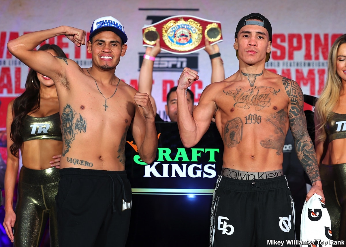 Image: Navarrete-Valdez 2 & Espinoza-Ramirez 2 - Weigh-in Results for Saturday